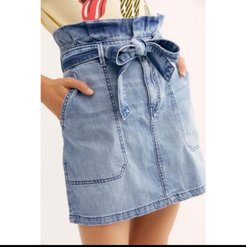 Free People jean skirt medium